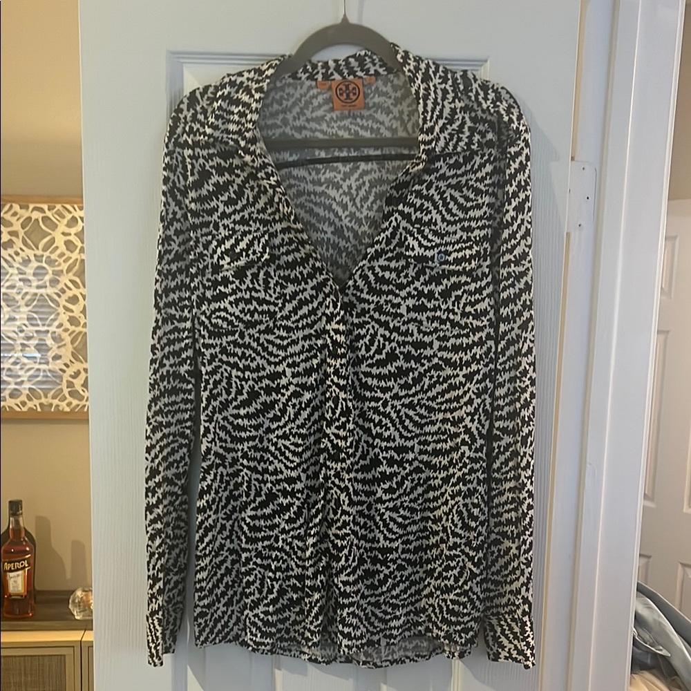 Tory Burch Black & White Button Up